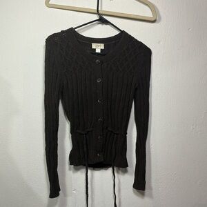 Ann Taylor Dark Brown Knit Cardigan